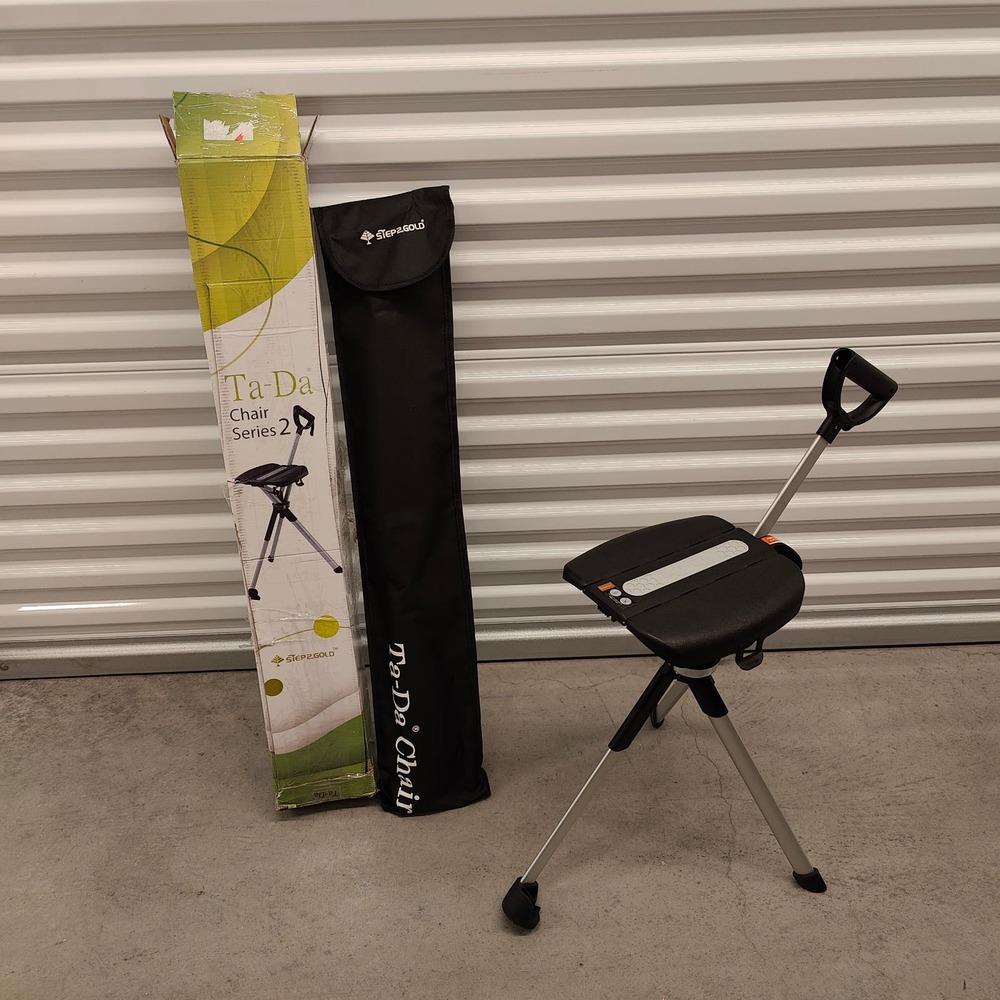 STEP2GOLD Ta-Da Chair Series 2, Portable Trekking Hiking Pole in Black, 34"